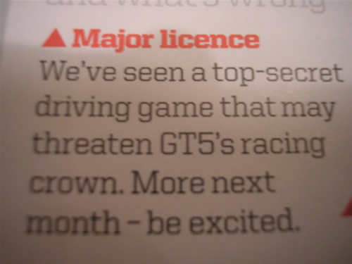 Top Secret PS3 Driving Game